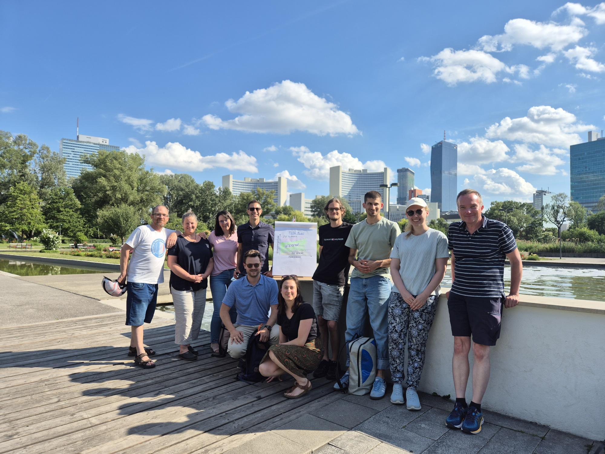 Gruppe beim UIV-Workshop im Donaupark